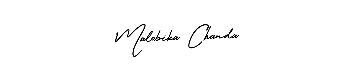 Make a beautiful signature design for name Malobika Chanda. With this signature (AmerikaSignatureDemo-Regular) style, you can create a handwritten signature for free. Malobika Chanda signature style 3 images and pictures png