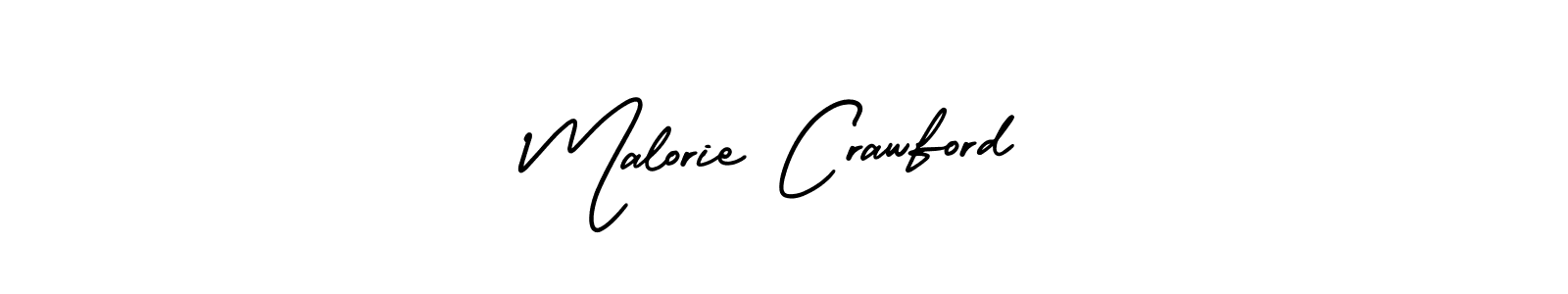 Malorie Crawford stylish signature style. Best Handwritten Sign (AmerikaSignatureDemo-Regular) for my name. Handwritten Signature Collection Ideas for my name Malorie Crawford. Malorie Crawford signature style 3 images and pictures png