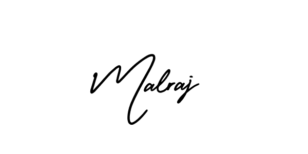 You should practise on your own different ways (AmerikaSignatureDemo-Regular) to write your name (Malraj) in signature. don't let someone else do it for you. Malraj signature style 3 images and pictures png