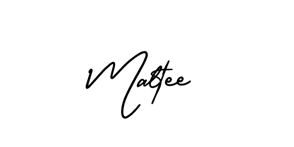 How to make Maltee signature? AmerikaSignatureDemo-Regular is a professional autograph style. Create handwritten signature for Maltee name. Maltee signature style 3 images and pictures png