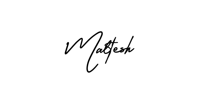 Maltesh stylish signature style. Best Handwritten Sign (AmerikaSignatureDemo-Regular) for my name. Handwritten Signature Collection Ideas for my name Maltesh. Maltesh signature style 3 images and pictures png