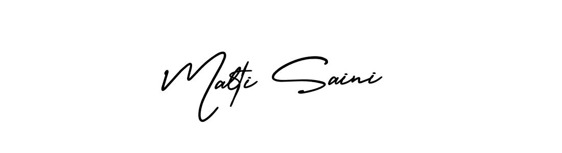 Best and Professional Signature Style for Malti Saini. AmerikaSignatureDemo-Regular Best Signature Style Collection. Malti Saini signature style 3 images and pictures png