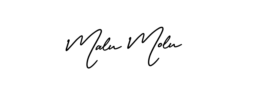 How to Draw Malu Molu signature style? AmerikaSignatureDemo-Regular is a latest design signature styles for name Malu Molu. Malu Molu signature style 3 images and pictures png
