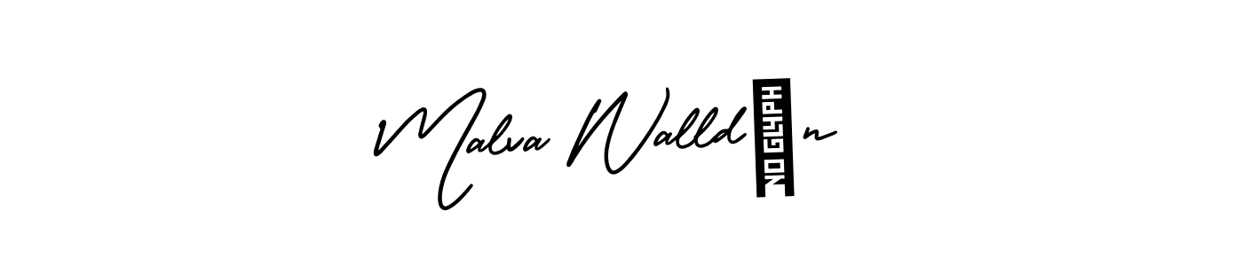 AmerikaSignatureDemo-Regular is a professional signature style that is perfect for those who want to add a touch of class to their signature. It is also a great choice for those who want to make their signature more unique. Get Malva Walldén name to fancy signature for free. Malva Walldén signature style 3 images and pictures png