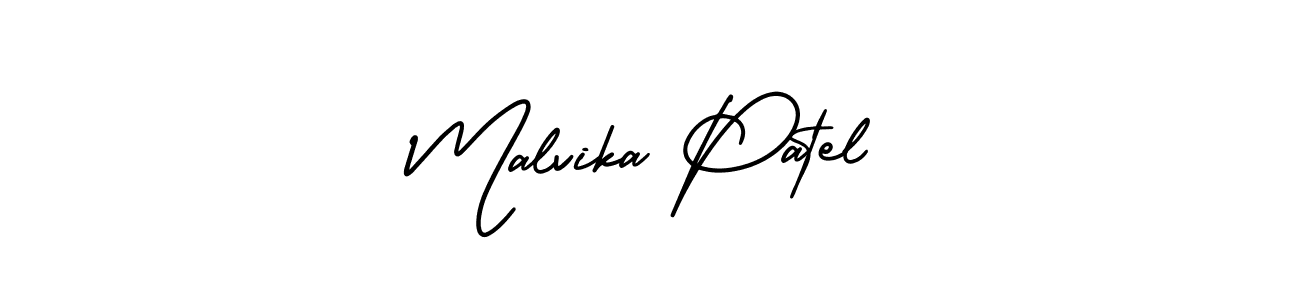 How to make Malvika Patel signature? AmerikaSignatureDemo-Regular is a professional autograph style. Create handwritten signature for Malvika Patel name. Malvika Patel signature style 3 images and pictures png