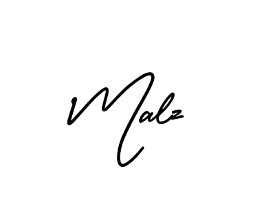 How to make Malz signature? AmerikaSignatureDemo-Regular is a professional autograph style. Create handwritten signature for Malz name. Malz signature style 3 images and pictures png