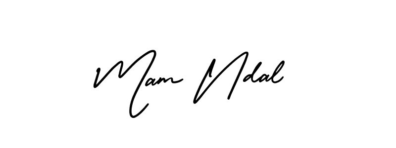Mam Ndal stylish signature style. Best Handwritten Sign (AmerikaSignatureDemo-Regular) for my name. Handwritten Signature Collection Ideas for my name Mam Ndal. Mam Ndal signature style 3 images and pictures png