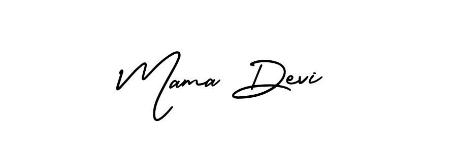 Similarly AmerikaSignatureDemo-Regular is the best handwritten signature design. Signature creator online .You can use it as an online autograph creator for name Mama Devi. Mama Devi signature style 3 images and pictures png