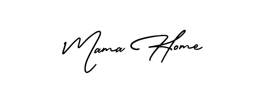 Mama Home stylish signature style. Best Handwritten Sign (AmerikaSignatureDemo-Regular) for my name. Handwritten Signature Collection Ideas for my name Mama Home. Mama Home signature style 3 images and pictures png