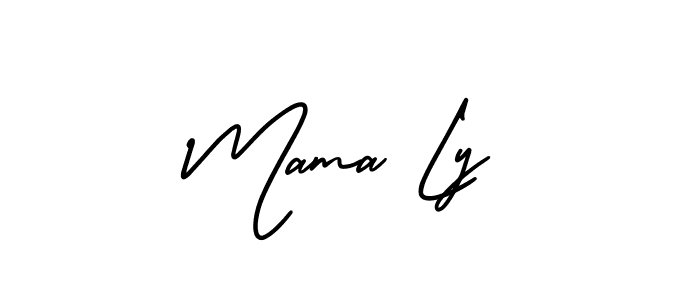 Make a beautiful signature design for name Mama Ly. With this signature (AmerikaSignatureDemo-Regular) style, you can create a handwritten signature for free. Mama Ly signature style 3 images and pictures png