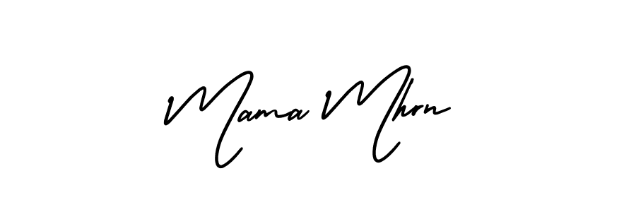 Mama Mhrn stylish signature style. Best Handwritten Sign (AmerikaSignatureDemo-Regular) for my name. Handwritten Signature Collection Ideas for my name Mama Mhrn. Mama Mhrn signature style 3 images and pictures png