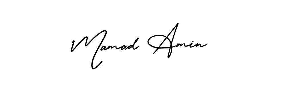 This is the best signature style for the Mamad Amin name. Also you like these signature font (AmerikaSignatureDemo-Regular). Mix name signature. Mamad Amin signature style 3 images and pictures png