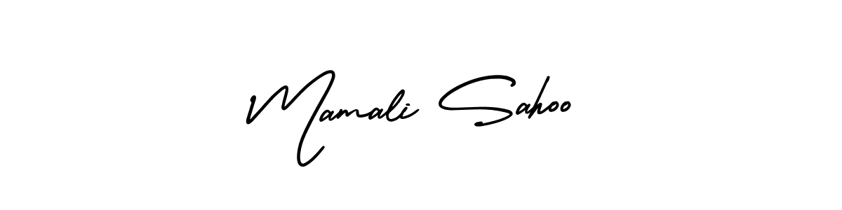 if you are searching for the best signature style for your name Mamali Sahoo. so please give up your signature search. here we have designed multiple signature styles  using AmerikaSignatureDemo-Regular. Mamali Sahoo signature style 3 images and pictures png