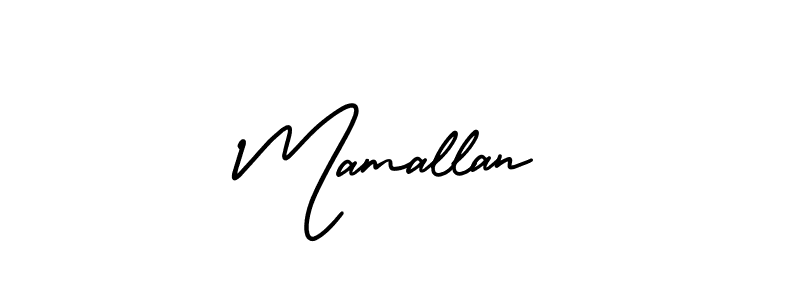 Mamallan stylish signature style. Best Handwritten Sign (AmerikaSignatureDemo-Regular) for my name. Handwritten Signature Collection Ideas for my name Mamallan. Mamallan signature style 3 images and pictures png