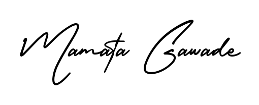 Discover how Mamata Gawade looks in an executive cursive font (AmerikaSignatureDemo-Regular). Perfect for legal documents, invoices, and certificates. Mamata Gawade signature style 3 images and pictures png
