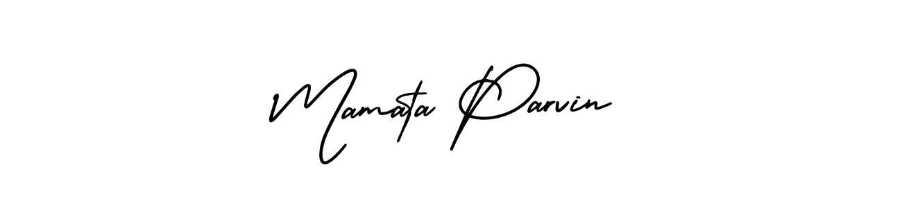 How to Draw Mamata Parvin signature style? AmerikaSignatureDemo-Regular is a latest design signature styles for name Mamata Parvin. Mamata Parvin signature style 3 images and pictures png