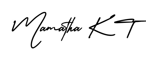 Once you've used our free online signature maker to create your best signature AmerikaSignatureDemo-Regular style, it's time to enjoy signing your documents with Mamatha K T name. Mamatha K T signature style 3 images and pictures png