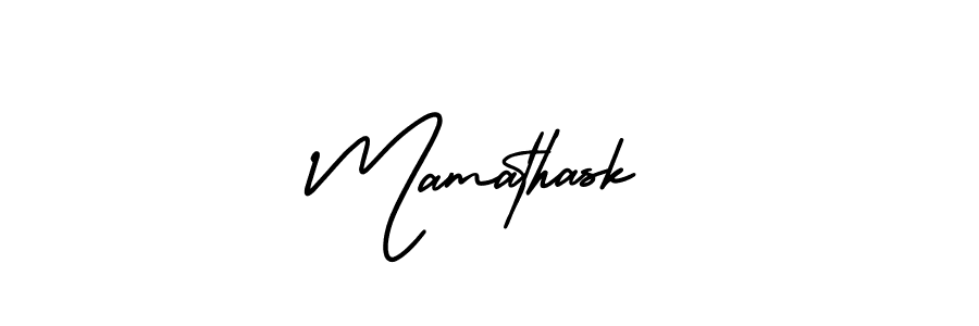 You should practise on your own different ways (AmerikaSignatureDemo-Regular) to write your name (Mamathask) in signature. don't let someone else do it for you. Mamathask signature style 3 images and pictures png