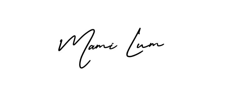 Create a beautiful signature design for name Mami Lum. With this signature (AmerikaSignatureDemo-Regular) fonts, you can make a handwritten signature for free. Mami Lum signature style 3 images and pictures png