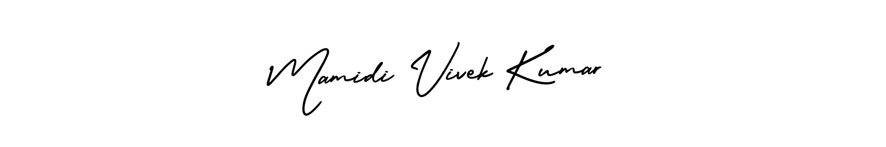 It looks lik you need a new signature style for name Mamidi Vivek Kumar. Design unique handwritten (AmerikaSignatureDemo-Regular) signature with our free signature maker in just a few clicks. Mamidi Vivek Kumar signature style 3 images and pictures png