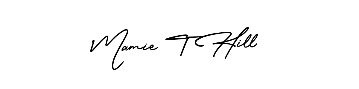 Make a short Mamie T Hill signature style. Manage your documents anywhere anytime using AmerikaSignatureDemo-Regular. Create and add eSignatures, submit forms, share and send files easily. Mamie T Hill signature style 3 images and pictures png