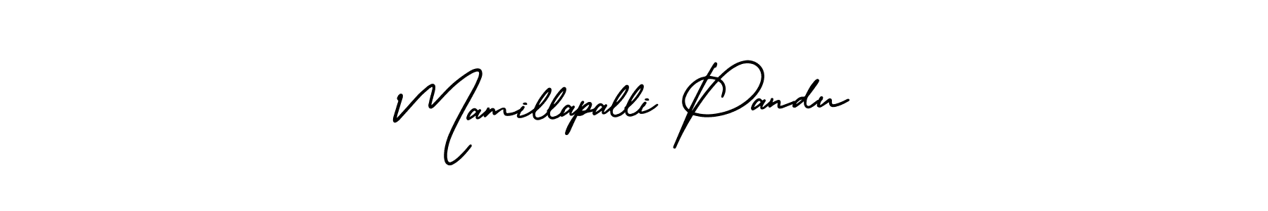 Make a beautiful signature design for name Mamillapalli Pandu. With this signature (AmerikaSignatureDemo-Regular) style, you can create a handwritten signature for free. Mamillapalli Pandu signature style 3 images and pictures png