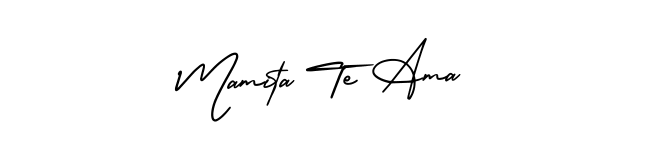 Check out images of Autograph of Mamita Te Ama name. Actor Mamita Te Ama Signature Style. AmerikaSignatureDemo-Regular is a professional sign style online. Mamita Te Ama signature style 3 images and pictures png