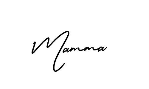 You should practise on your own different ways (AmerikaSignatureDemo-Regular) to write your name (Mamma) in signature. don't let someone else do it for you. Mamma signature style 3 images and pictures png