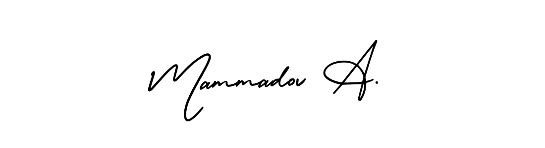 This is the best signature style for the Mammadov A. name. Also you like these signature font (AmerikaSignatureDemo-Regular). Mix name signature. Mammadov A. signature style 3 images and pictures png