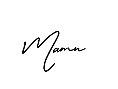 How to make Mamn signature? AmerikaSignatureDemo-Regular is a professional autograph style. Create handwritten signature for Mamn name. Mamn signature style 3 images and pictures png