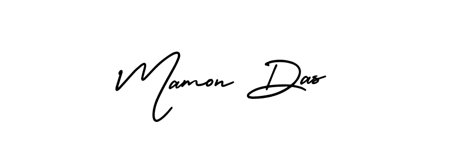How to make Mamon Das name signature. Use AmerikaSignatureDemo-Regular style for creating short signs online. This is the latest handwritten sign. Mamon Das signature style 3 images and pictures png