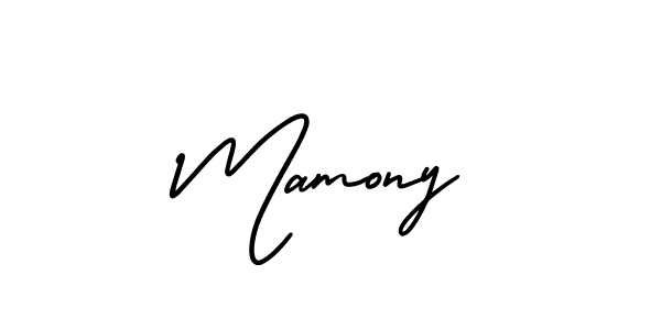 AmerikaSignatureDemo-Regular is a professional signature style that is perfect for those who want to add a touch of class to their signature. It is also a great choice for those who want to make their signature more unique. Get Mamony name to fancy signature for free. Mamony signature style 3 images and pictures png