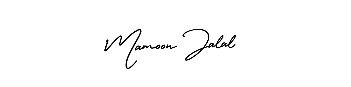 How to Draw Mamoon Jalal signature style? AmerikaSignatureDemo-Regular is a latest design signature styles for name Mamoon Jalal. Mamoon Jalal signature style 3 images and pictures png