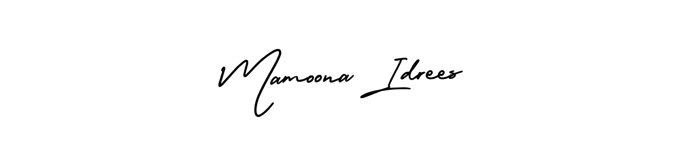 Similarly AmerikaSignatureDemo-Regular is the best handwritten signature design. Signature creator online .You can use it as an online autograph creator for name Mamoona Idrees. Mamoona Idrees signature style 3 images and pictures png