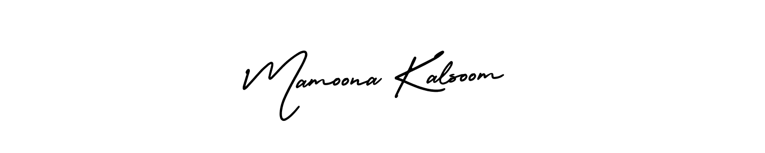 Create a beautiful signature design for name Mamoona Kalsoom. With this signature (AmerikaSignatureDemo-Regular) fonts, you can make a handwritten signature for free. Mamoona Kalsoom signature style 3 images and pictures png