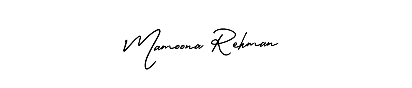 How to make Mamoona Rehman name signature. Use AmerikaSignatureDemo-Regular style for creating short signs online. This is the latest handwritten sign. Mamoona Rehman signature style 3 images and pictures png