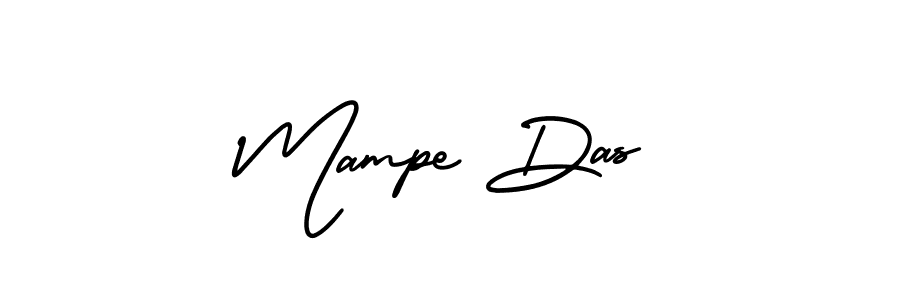 The best way (AmerikaSignatureDemo-Regular) to make a short signature is to pick only two or three words in your name. The name Mampe Das include a total of six letters. For converting this name. Mampe Das signature style 3 images and pictures png