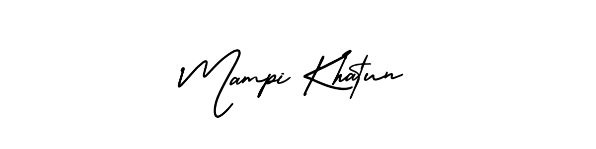 Use a signature maker to create a handwritten signature online. With this signature software, you can design (AmerikaSignatureDemo-Regular) your own signature for name Mampi Khatun. Mampi Khatun signature style 3 images and pictures png