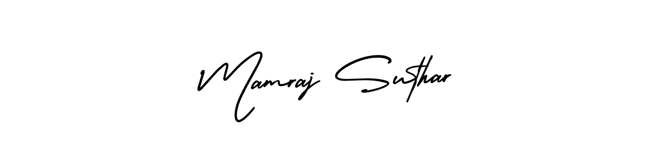 Similarly AmerikaSignatureDemo-Regular is the best handwritten signature design. Signature creator online .You can use it as an online autograph creator for name Mamraj Suthar. Mamraj Suthar signature style 3 images and pictures png