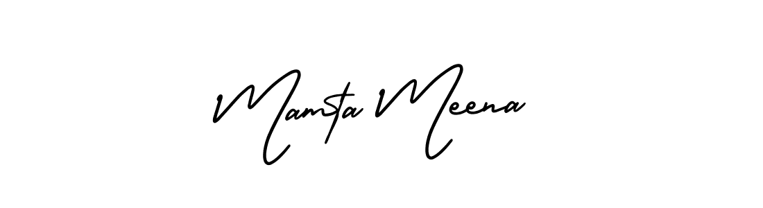 How to make Mamta Meena name signature. Use AmerikaSignatureDemo-Regular style for creating short signs online. This is the latest handwritten sign. Mamta Meena signature style 3 images and pictures png