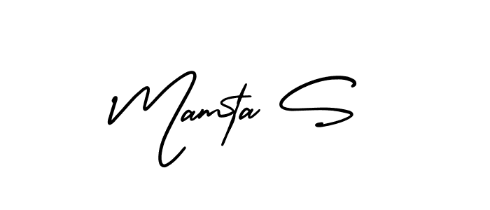 Create a beautiful signature design for name Mamta S. With this signature (AmerikaSignatureDemo-Regular) fonts, you can make a handwritten signature for free. Mamta S signature style 3 images and pictures png