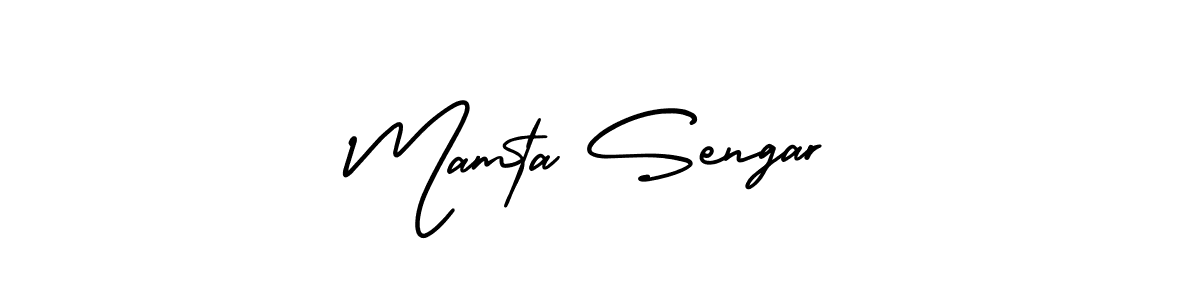 The best way (AmerikaSignatureDemo-Regular) to make a short signature is to pick only two or three words in your name. The name Mamta Sengar include a total of six letters. For converting this name. Mamta Sengar signature style 3 images and pictures png