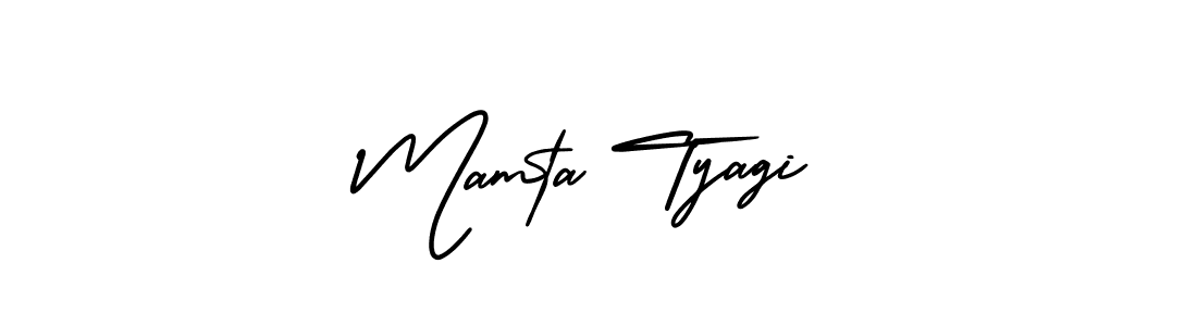The best way (AmerikaSignatureDemo-Regular) to make a short signature is to pick only two or three words in your name. The name Mamta Tyagi include a total of six letters. For converting this name. Mamta Tyagi signature style 3 images and pictures png