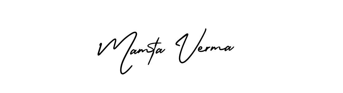 The best way (AmerikaSignatureDemo-Regular) to make a short signature is to pick only two or three words in your name. The name Mamta Verma include a total of six letters. For converting this name. Mamta Verma signature style 3 images and pictures png