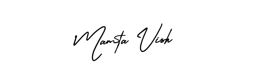 Make a beautiful signature design for name Mamta Vish. With this signature (AmerikaSignatureDemo-Regular) style, you can create a handwritten signature for free. Mamta Vish signature style 3 images and pictures png