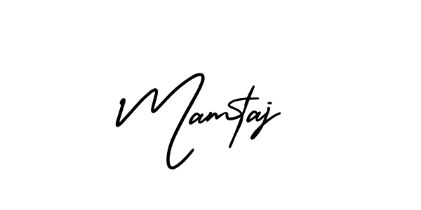 How to Draw Mamtaj signature style? AmerikaSignatureDemo-Regular is a latest design signature styles for name Mamtaj. Mamtaj signature style 3 images and pictures png
