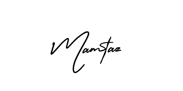 How to make Mamtaz name signature. Use AmerikaSignatureDemo-Regular style for creating short signs online. This is the latest handwritten sign. Mamtaz signature style 3 images and pictures png