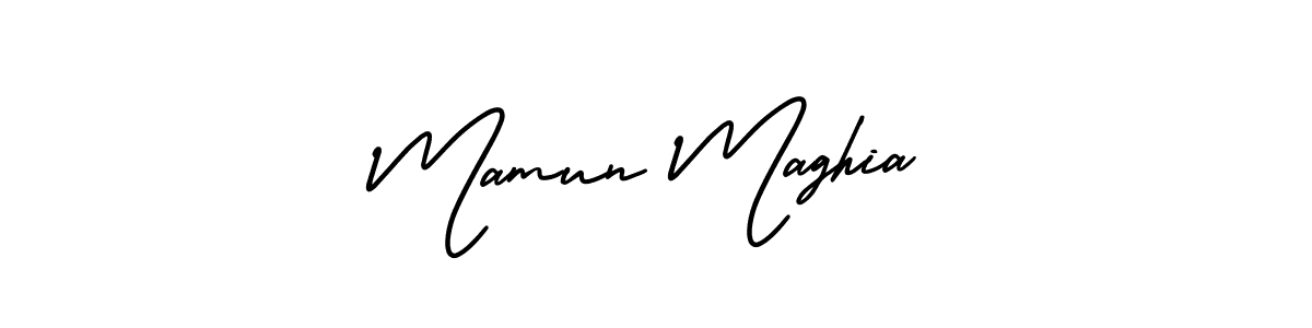 Design your own signature with our free online signature maker. With this signature software, you can create a handwritten (AmerikaSignatureDemo-Regular) signature for name Mamun Maghia. Mamun Maghia signature style 3 images and pictures png