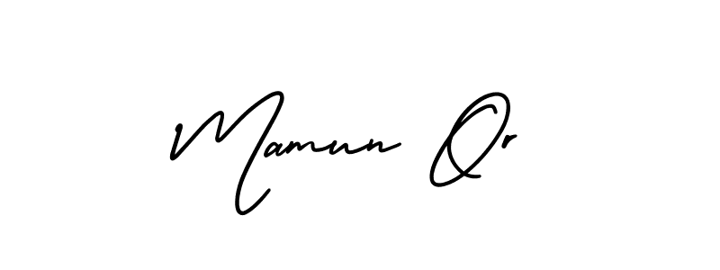 Design your own signature with our free online signature maker. With this signature software, you can create a handwritten (AmerikaSignatureDemo-Regular) signature for name Mamun Or. Mamun Or signature style 3 images and pictures png