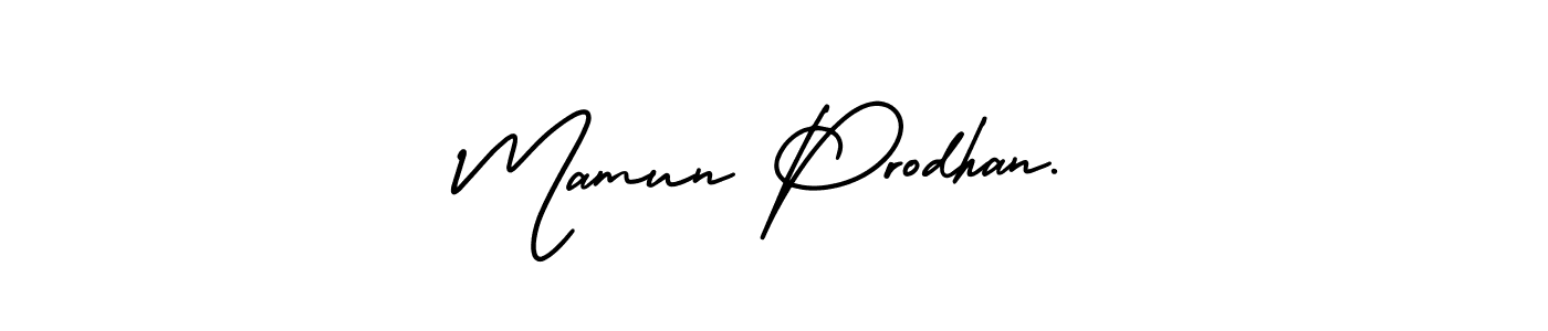 Use a signature maker to create a handwritten signature online. With this signature software, you can design (AmerikaSignatureDemo-Regular) your own signature for name Mamun Prodhan.. Mamun Prodhan. signature style 3 images and pictures png